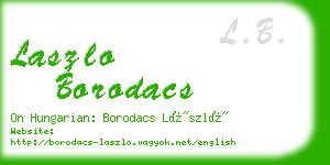 laszlo borodacs business card